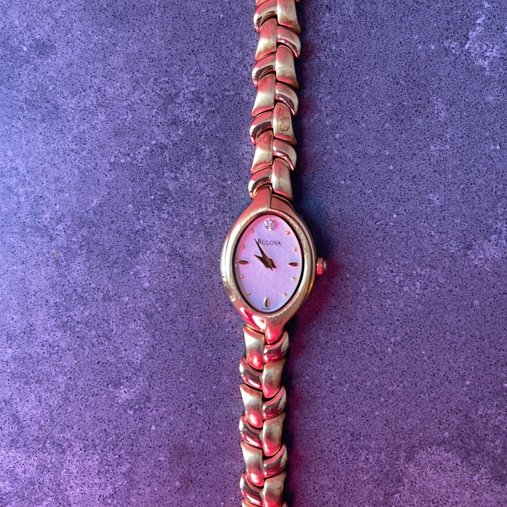Woman’s gold Belova watch